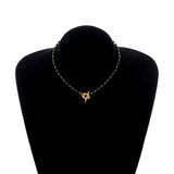 Crystal Bead Chokers Necklaces for Women OT Buckle Short Chain