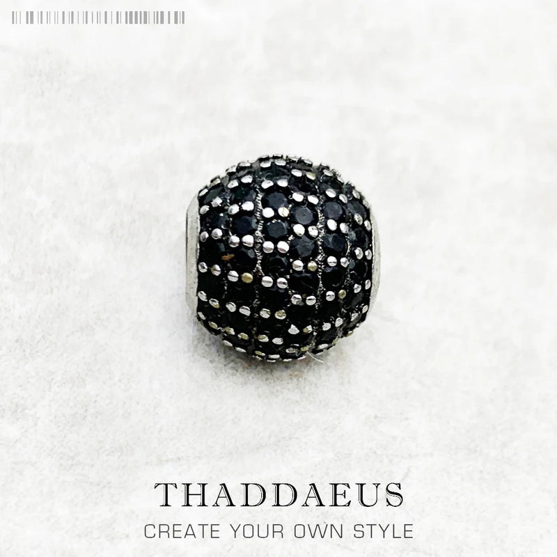 Crystal Zircon Stone Micro Pave Ball Charm Bead for DIY Jewelry Making