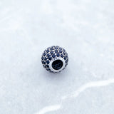 Crystal Zircon Stone Micro Pave Ball Charm Bead for DIY Jewelry Making