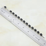 CZ Water Drop Bracelet w/ 925 Silver Chain 7 inch
