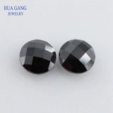 Round Double Checkerboard Cut CZ Stone Loose Synthetic Gem 2.5~14mm