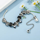 Panda Beads Bracelet With Bamboo Pendant Snake Chain Charm Bracelets