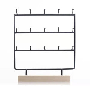 Earrings Jewelry Display Stand Hook Up Organizer Rack Holder