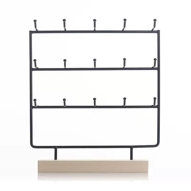 Earrings Jewelry Display Stand Hook Up Organizer Rack Holder