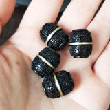 Ebony Prayer Barrel Lantern Beads Antique Spacers Charms DIY Jewelry Making