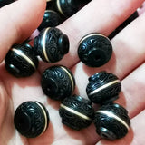 Ebony Prayer Barrel Lantern Beads Antique Spacers Charms DIY Jewelry Making