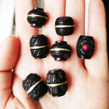 Ebony Prayer Barrel Lantern Beads Antique Spacers Charms DIY Jewelry Making