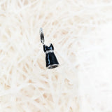 Winter Evening Dress Charm Pendant 925 Sterling Silver