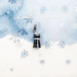 Winter Evening Dress Charm Pendant 925 Sterling Silver