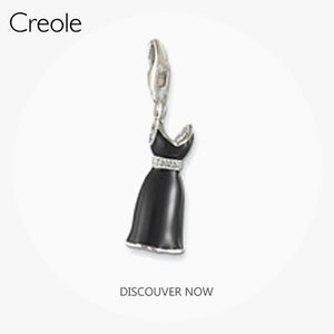 Winter Evening Dress Charm Pendant 925 Sterling Silver