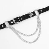 Women's Punk Chain Leather Choker Necklace
