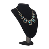 Flannel Necklace Bust Display Jewelry Storage Box Stand