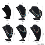 Flannel Necklace Bust Display Jewelry Storage Box Stand