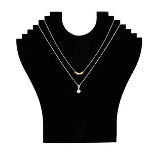Flannel Necklace Bust Display Rack Pendant Chain Jewelry Organizer