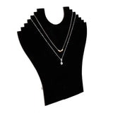 Flannel Necklace Bust Display Rack Pendant Chain Jewelry Organizer