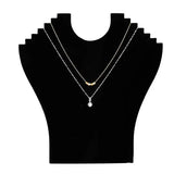 Flannel Necklace Bust Display Rack Pendant Chain Jewelry Organizer