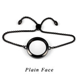 Floating Memory Charms Locket Bracelet with Crystals 316L Stainless Steel