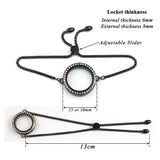 Floating Memory Charms Locket Bracelet with Crystals 316L Stainless Steel