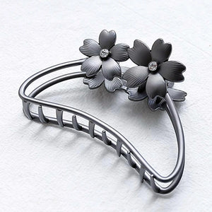 Geometric Metal Flower Hair Claw Clip for Women