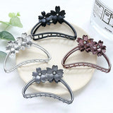Geometric Metal Flower Hair Claw Clip for Women