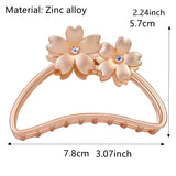 Geometric Metal Flower Hair Claw Clip for Women