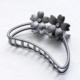 Geometric Metal Flower Hair Claw Clip for Women