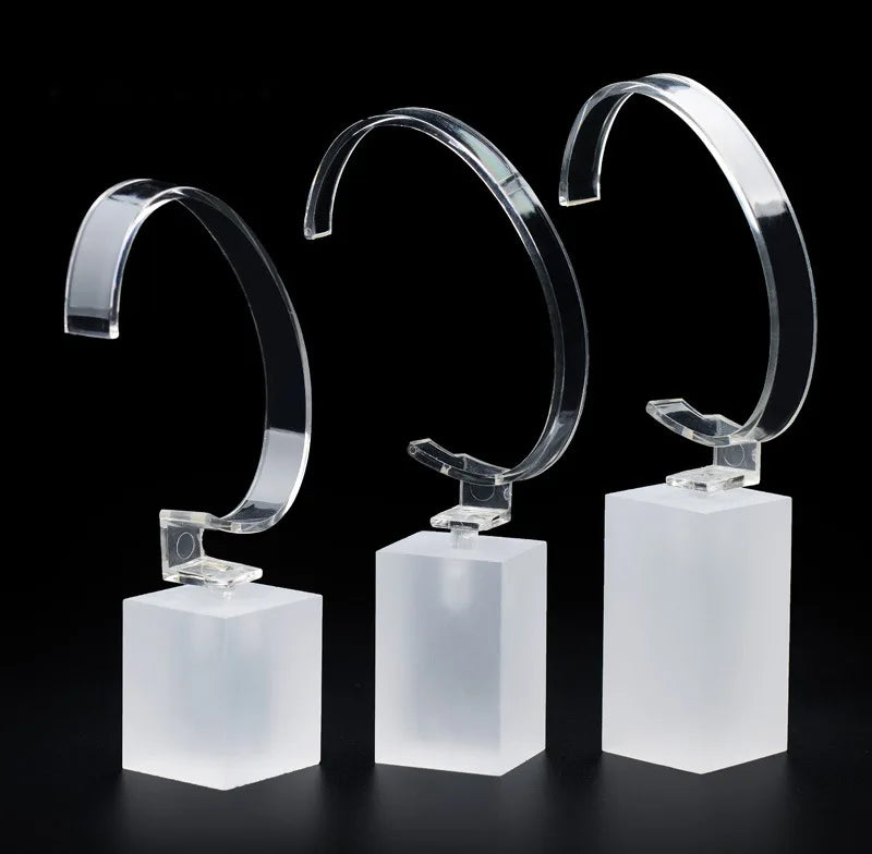 3pcs Acrylic Wrist Watch Bracelet Display Rack Stand