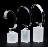 3pcs Acrylic Wrist Watch Bracelet Display Rack Stand