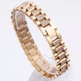 16MM Stainless Steel Bracelet Men's Watch Strap with CZ