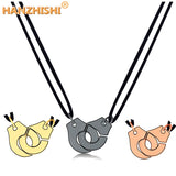 Rose Stainless Steel Handcuff Les Menottes Pendant Necklace