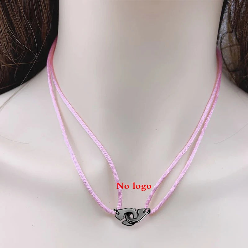Rose Stainless Steel Handcuff Les Menottes Pendant Necklace