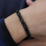 Men's Chinese Ghost Head Punk Bracelet Stainless Steel Bangle