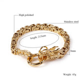 Men's Chinese Ghost Head Punk Bracelet Stainless Steel Bangle