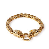 Men's Chinese Ghost Head Punk Bracelet Stainless Steel Bangle
