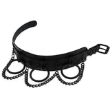Gothic Punk Choker Chain Collar Leather Chocker Harajuku Rock Necklace