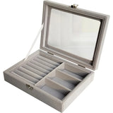 Black/Gray S/L Jewelry Storage Box Earring Holder Tray