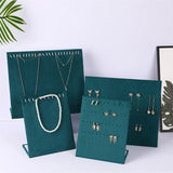 Black/Gray/Yellow Linen/Green Earring Jewelry Organizer Display Stand