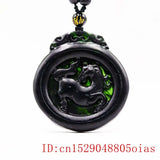 Green Jade Horse Pendant Necklace Carved Natural Jewellery Amulet Charm Chinese