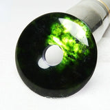 Green Jade Safe Buckle Pendant Necklace Natural Jadeite Hand-Carved Charm
