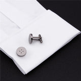 Gun Plated Button Cufflinks Mens French Shirt Cuff Button Formal