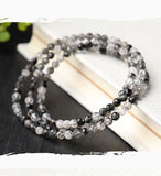 Natural Crystal Beaded Bracelet Three Circle Bracelets Gift Jewelry