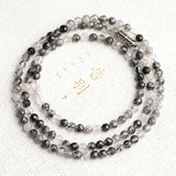 Natural Crystal Beaded Bracelet Three Circle Bracelets Gift Jewelry