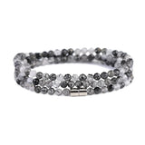 Natural Crystal Beaded Bracelet Three Circle Bracelets Gift Jewelry