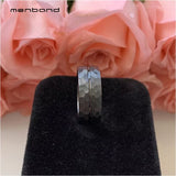 Tungsten Wedding Band 8MM Grooved Brushed Finish