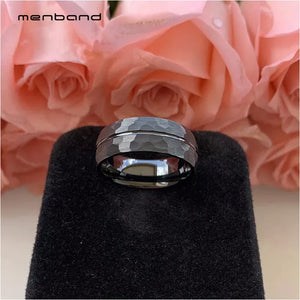 Tungsten Wedding Band 8MM Grooved Brushed Finish