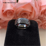 Tungsten Wedding Band 8MM Grooved Brushed Finish