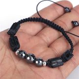 Tourmaline Bead Hematite Bracelet Unisex