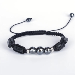 Tourmaline Bead Hematite Bracelet Unisex