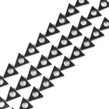 Hematite Triangle Beads Natural Stone Hollow Out 16*16mm 25pcs