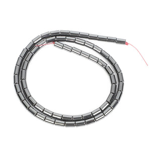Hematite Stone Pipe Cylinder Beads 3-8MM